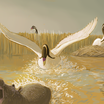 Cygnus falconeri stock image